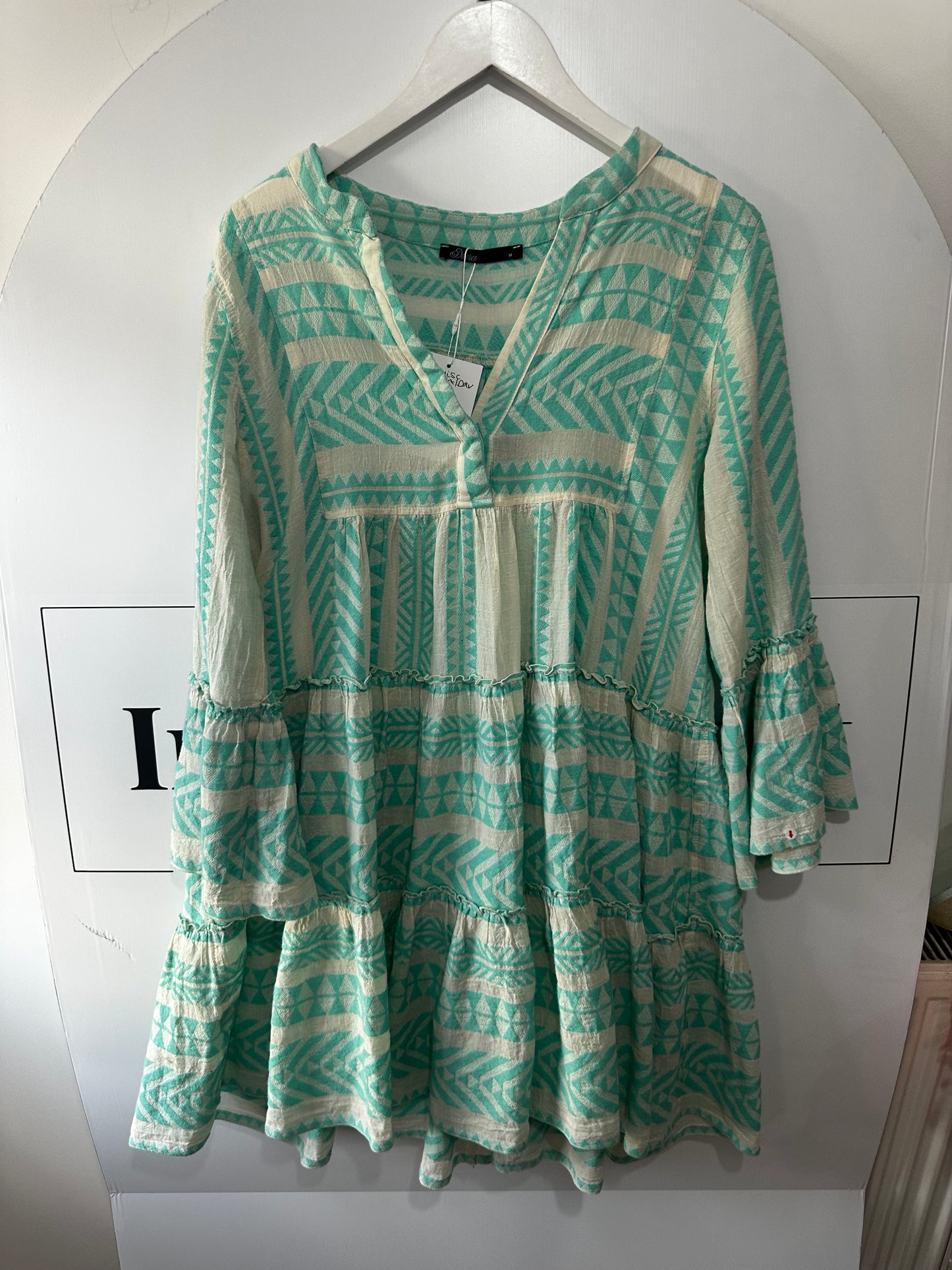Blue & White Devotion Dress, Size M