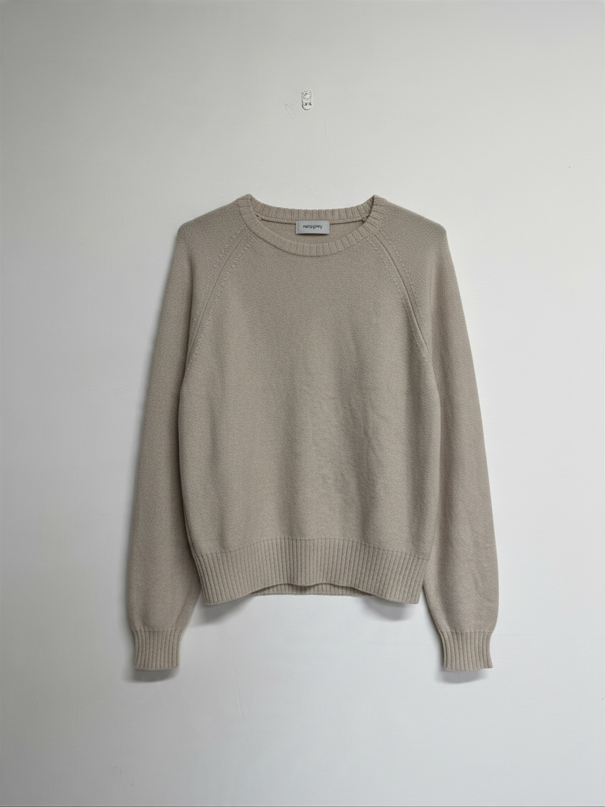 Preloved Navygrey Jumper Medium Oat