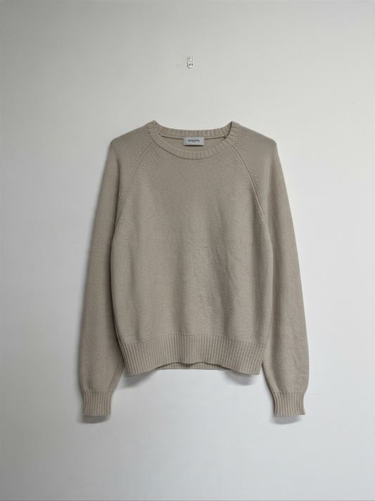 Preloved Navygrey Jumper Medium Oat