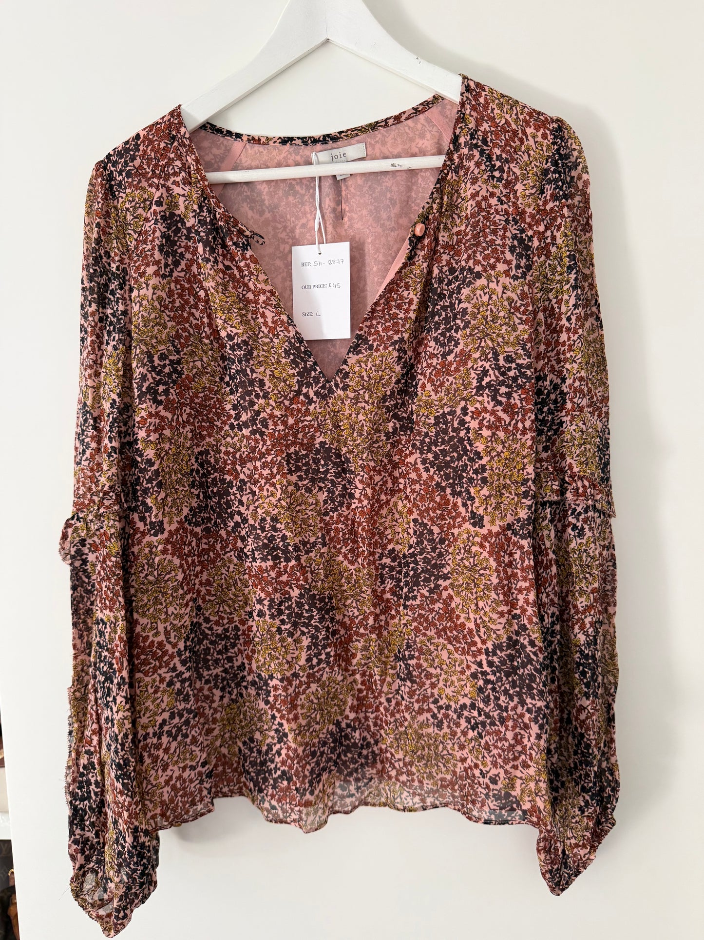 Pre-loved Patterned Joie Blouse, L