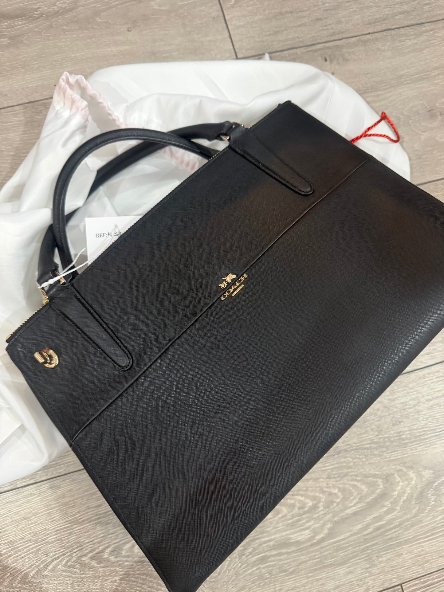 Black Coach Bag w Long Strap