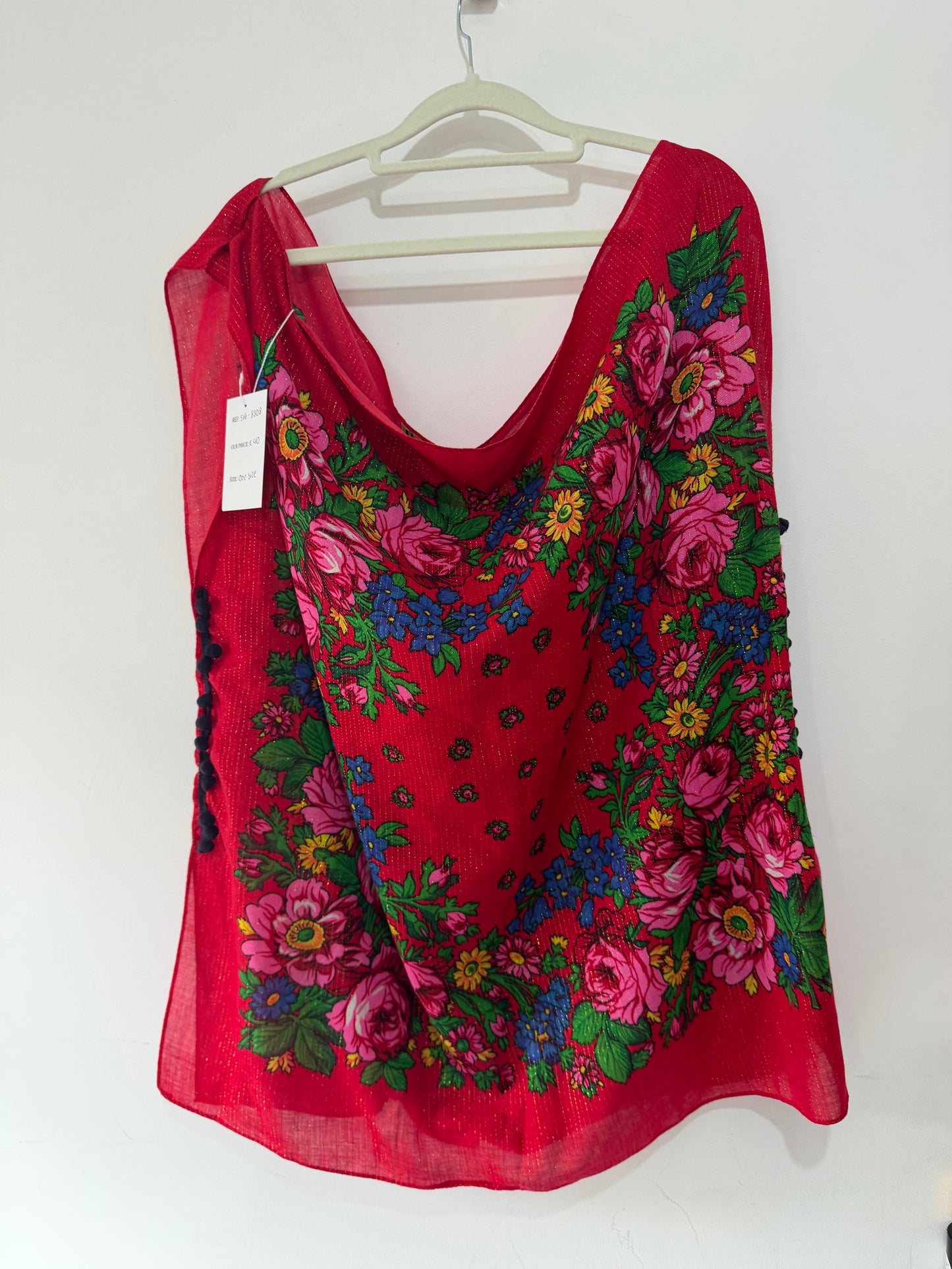 Preloved, Red  El Oujhorreyall Beach Kaftan, One Size