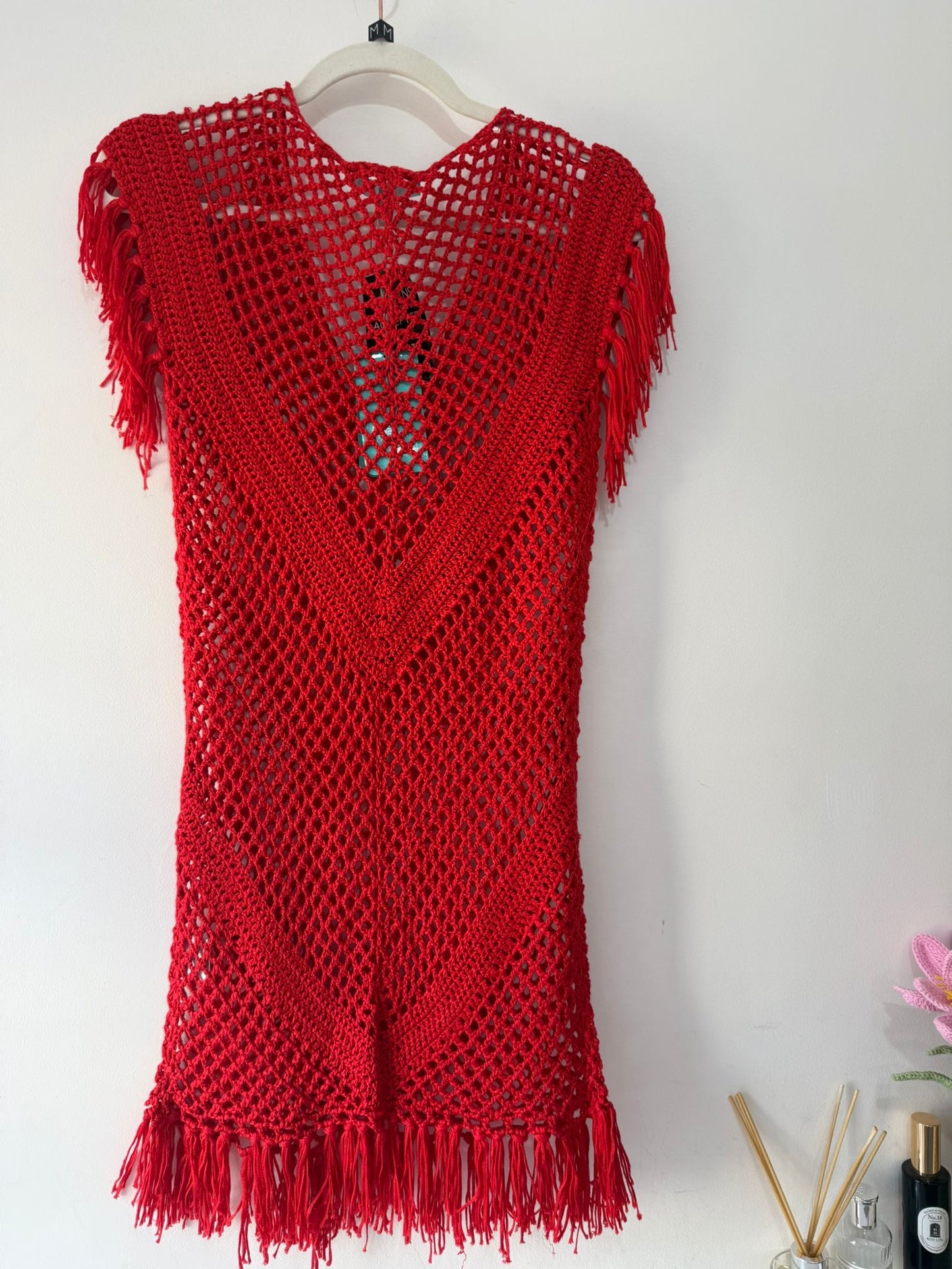 Pre-loved Red Melissa Obabash Cover up, M, BNWT