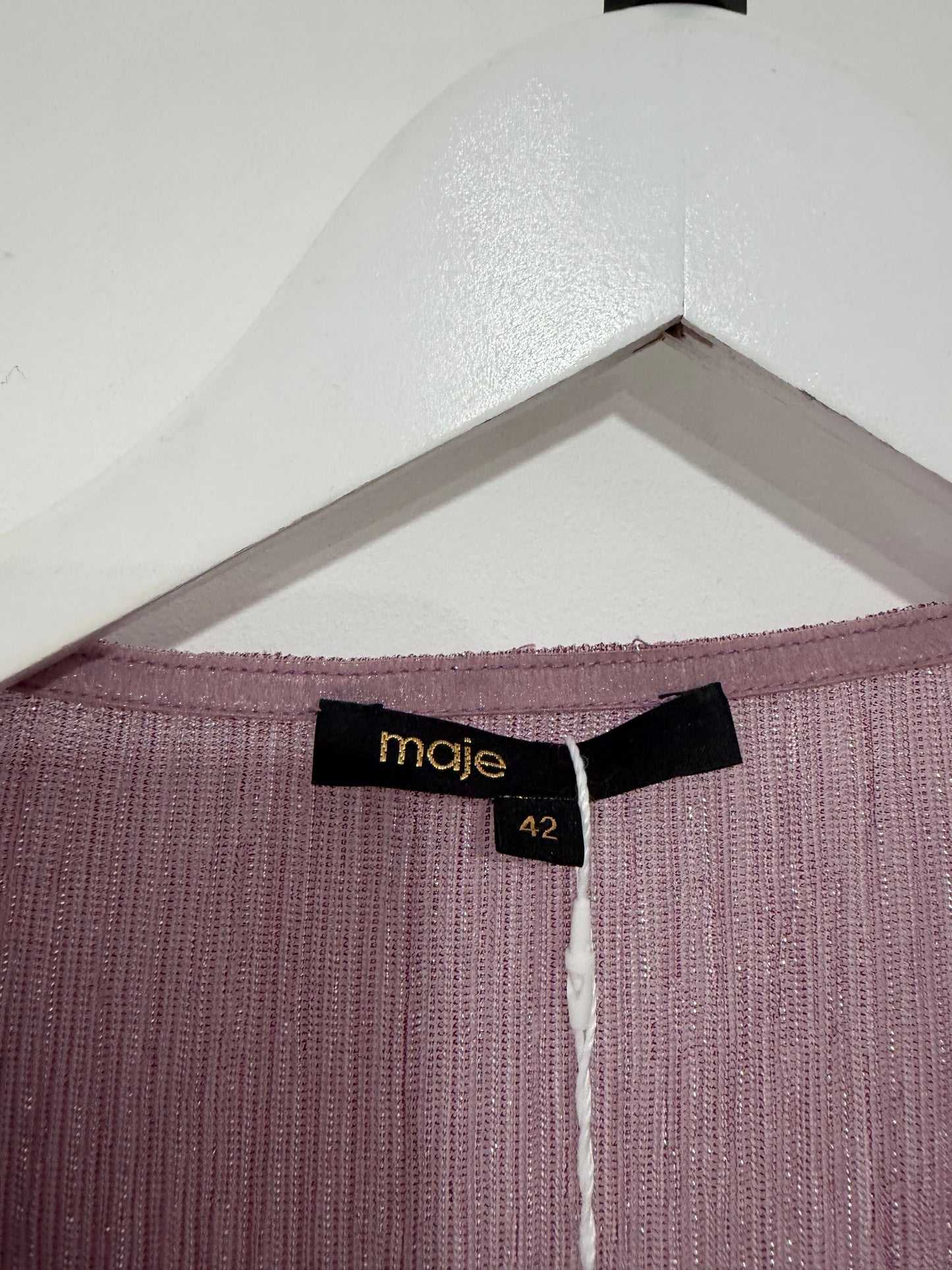 Preloved, Pink Maje Dress, UK 14 (12-14)