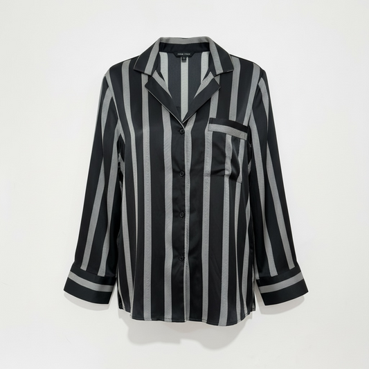 Pre-owned, Grey Stripey Anine Bing Blouse, Size S