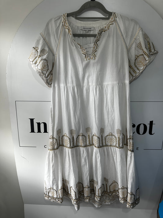 White Rose and rose Dress, Small
