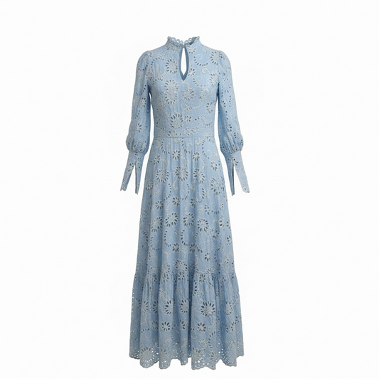 Clear blue Dream sister jane Embroidered dress, Medium