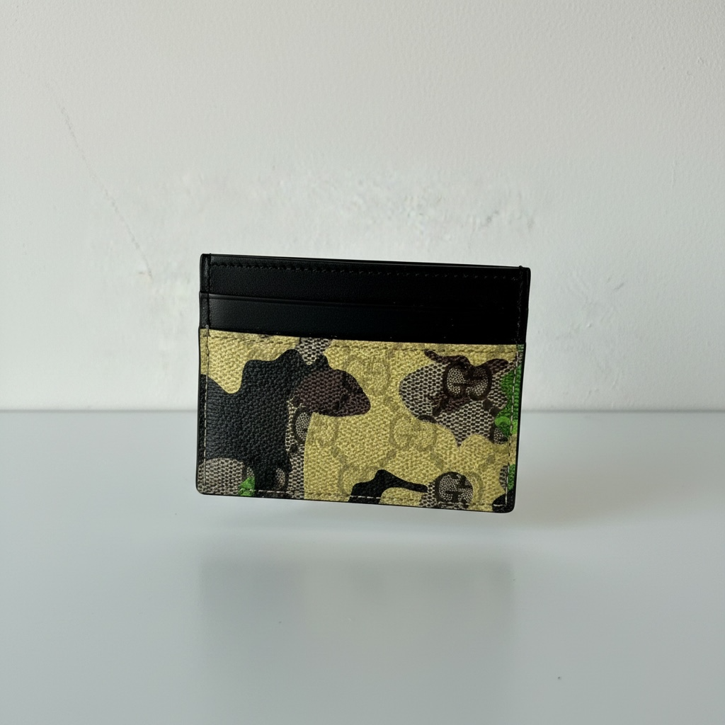 Pre-owned, Yellow/Black/Green Gucci Cardholder