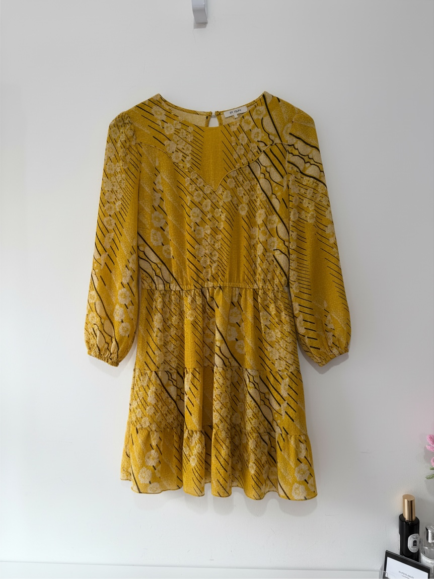 Preloved Ba&sh Dress Size Small Yellow