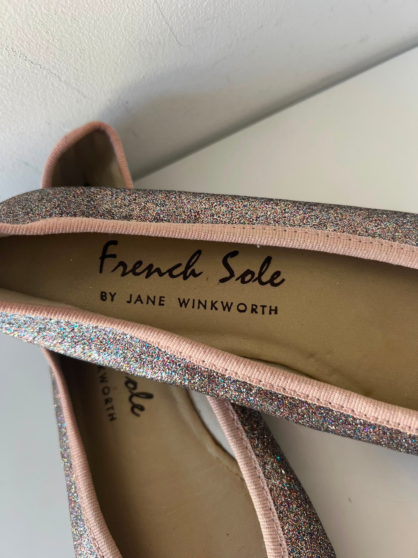 Pre-loved Glitter French Sole Flats, 5