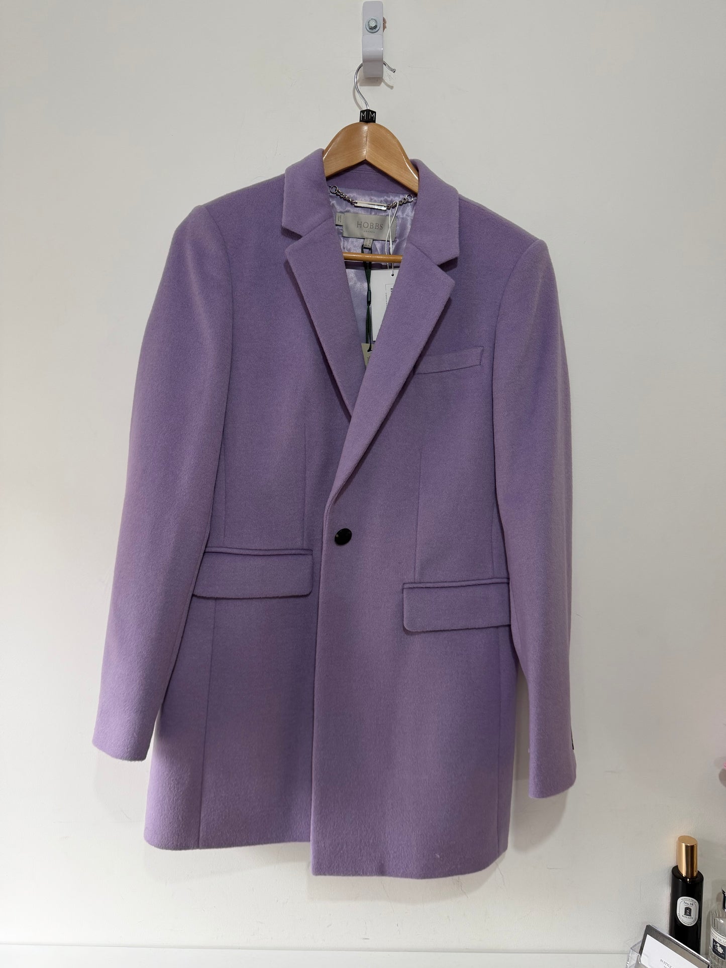 Preloved BRAND NEW Hobbs Coat Size 12 Lilac