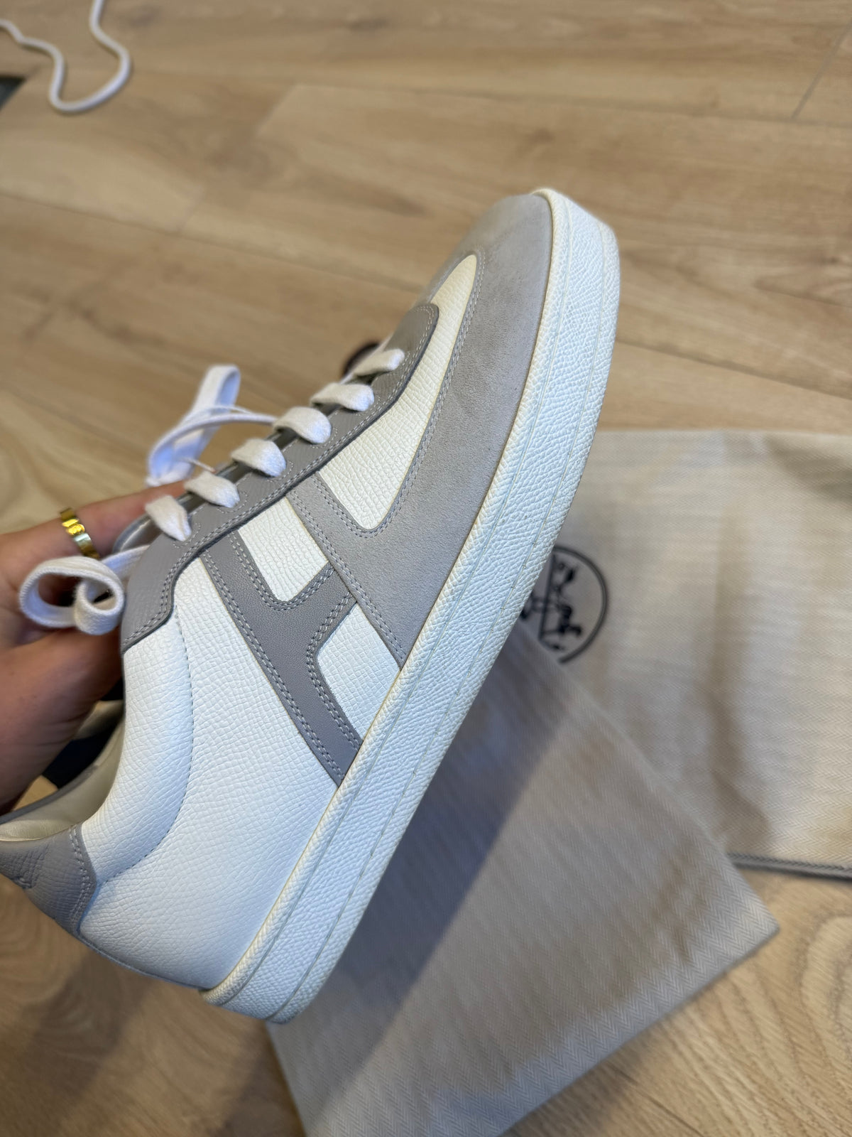 Preloved Hermes Trainers Size 5 Grey