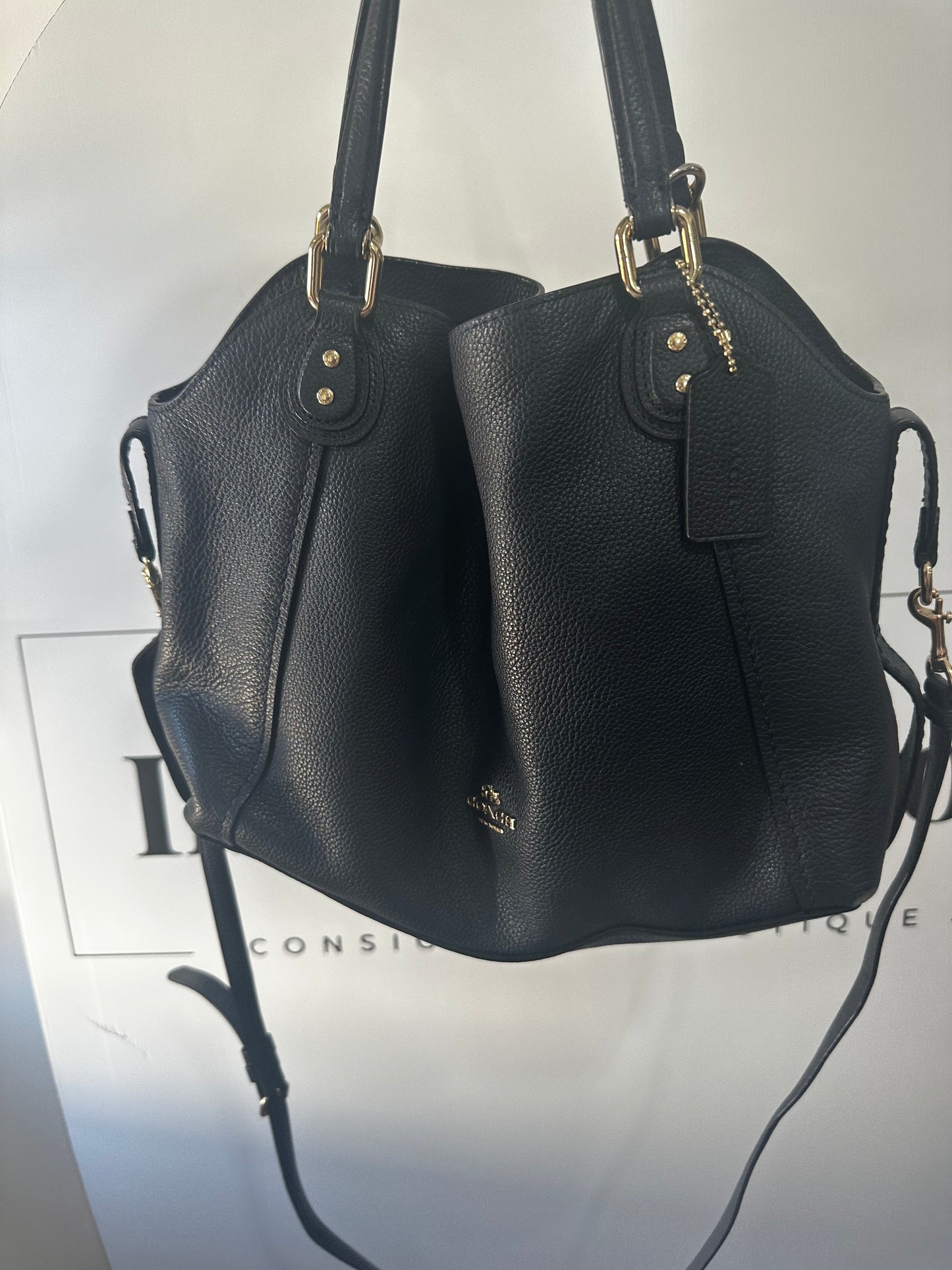 Navy Coach Handbag & Purse Set