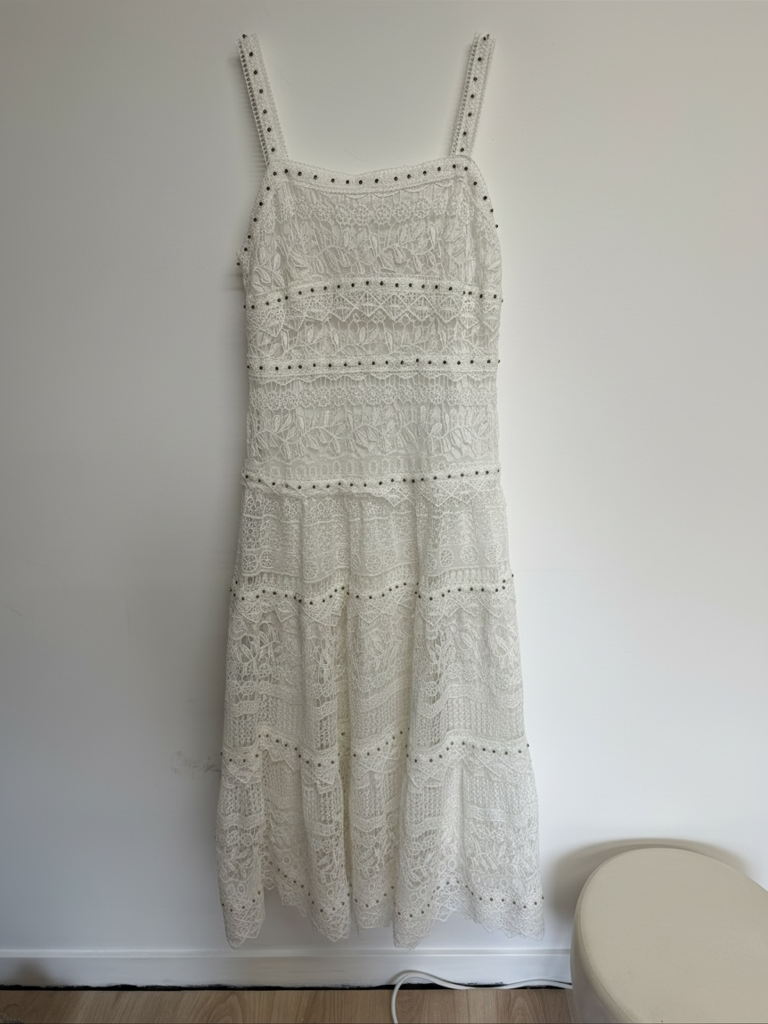Preloved Maje Dress Size 8 White
