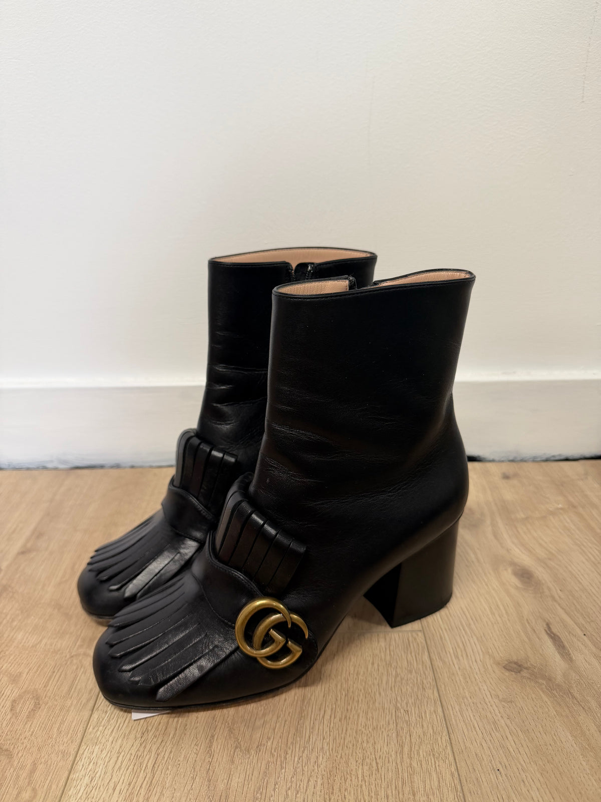Preloved Gucci Marmont Boots Size 5 - 38 Black
