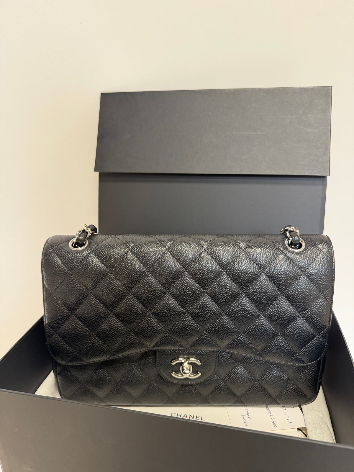 Preloved Chanel Handbag Jumbo Black