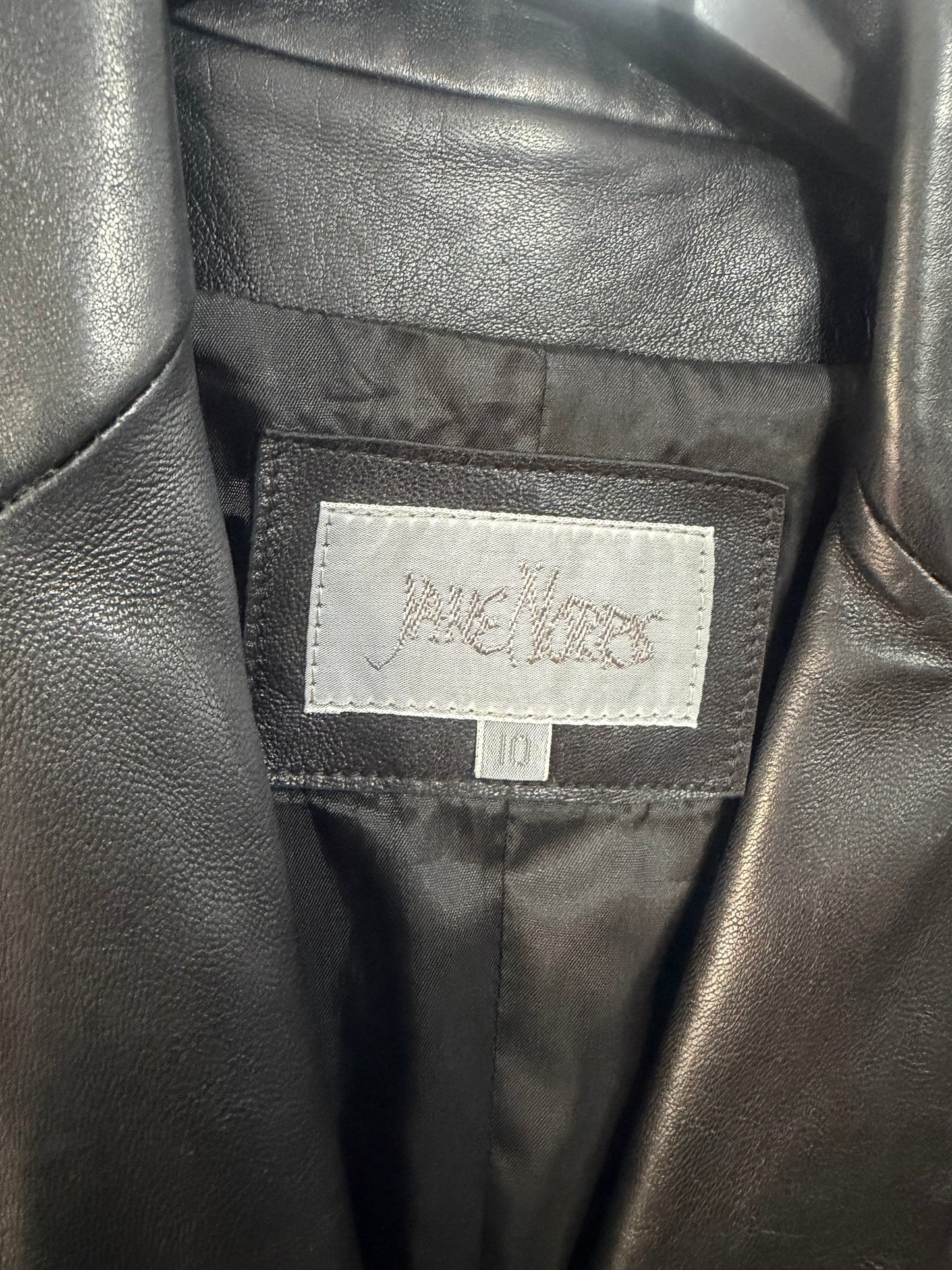 Leather Black Jane Norris Blazer, Small