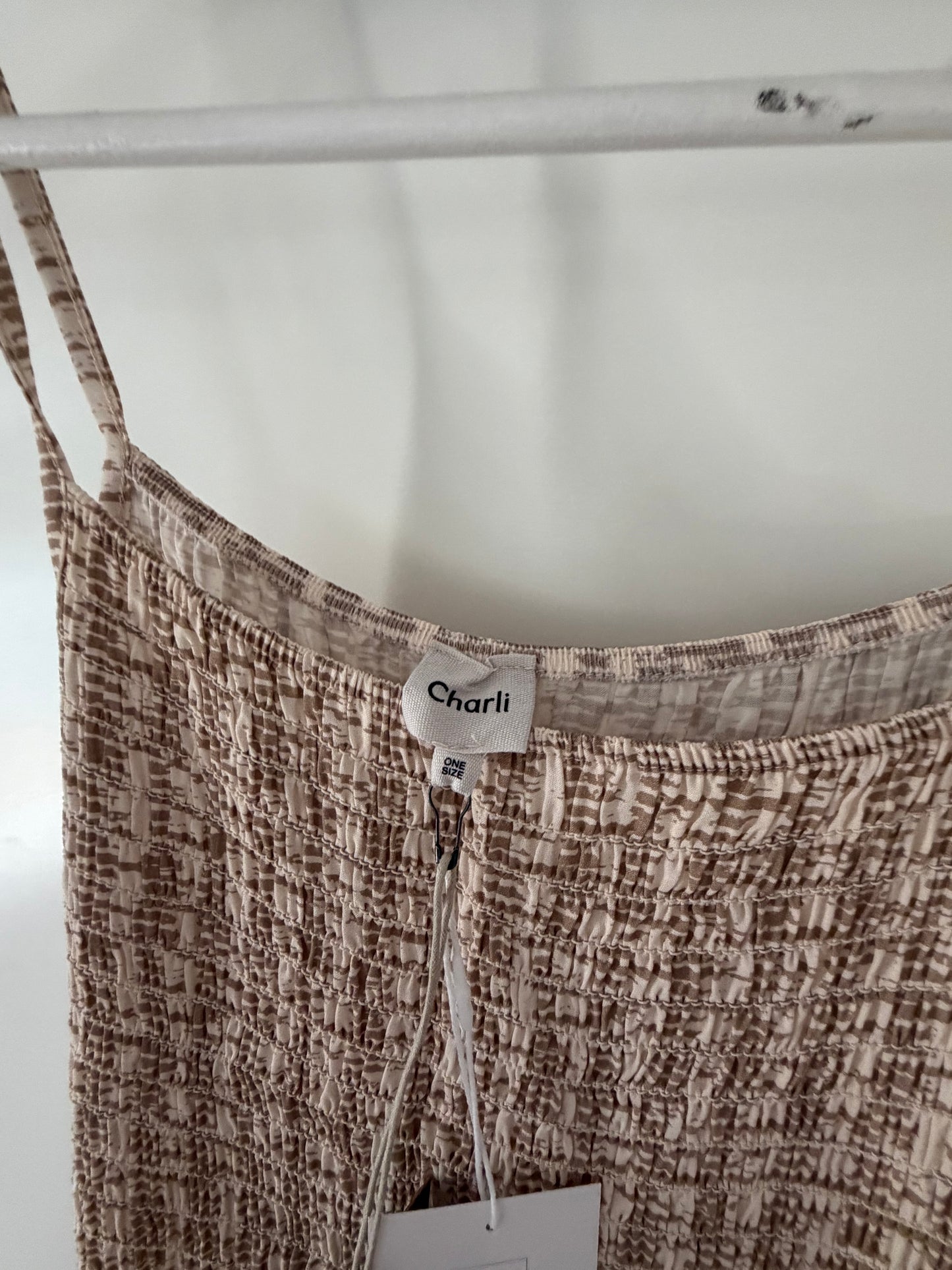 Pre-Loved Beige Charli Dress, One Size, BNWT