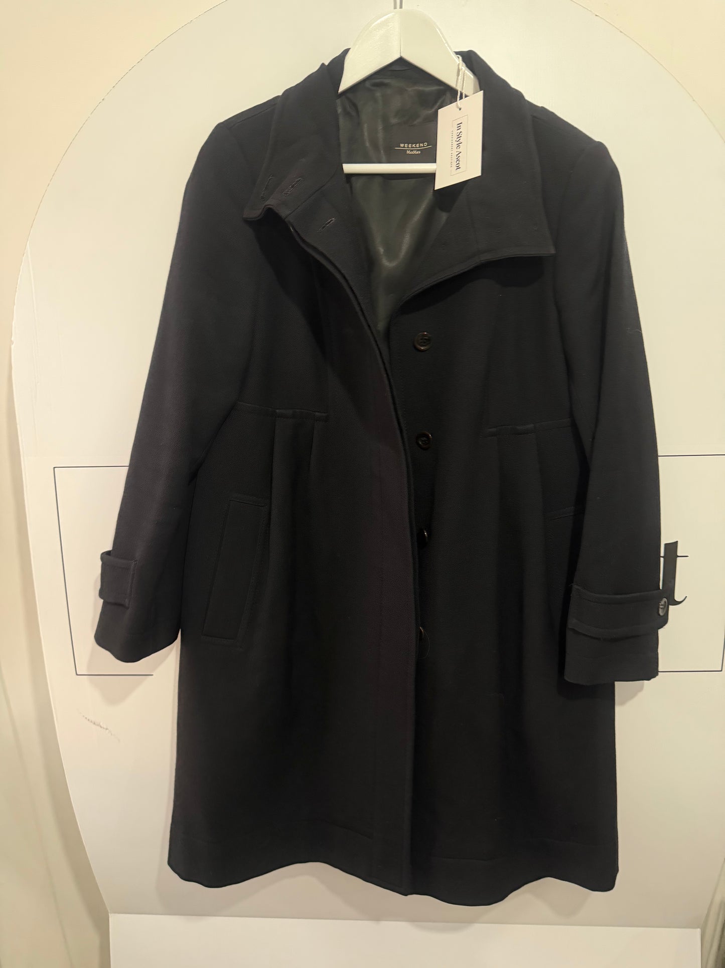Black MaxMara Coat, Size 10