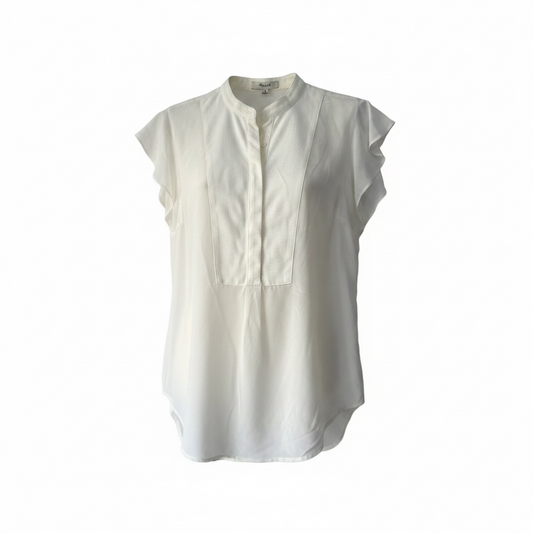 Pre-loved white Madewell Blouse, Size 12
