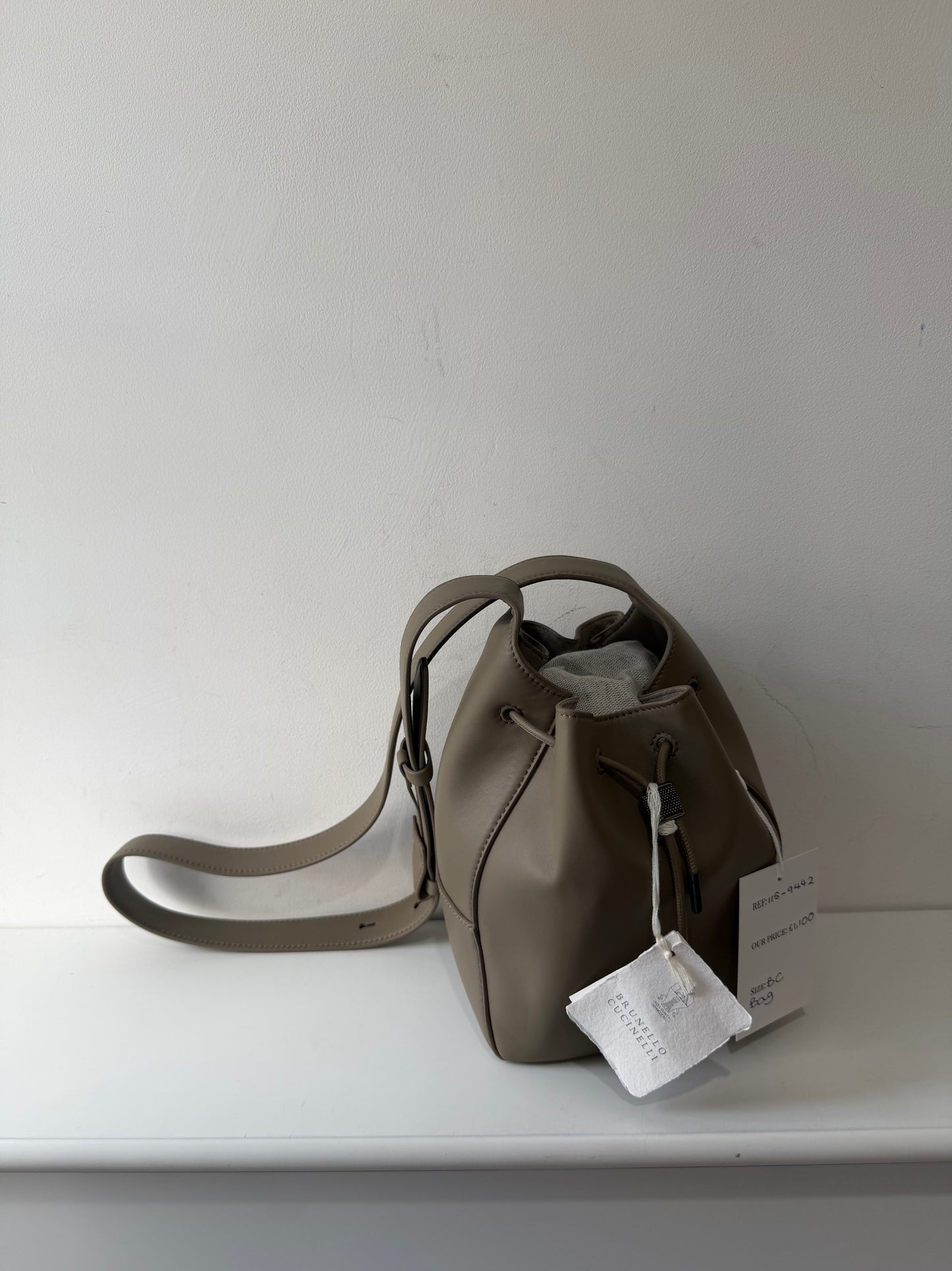 Preloved BRAND NEW Brunello Cucinelli Handbag Small Taupe