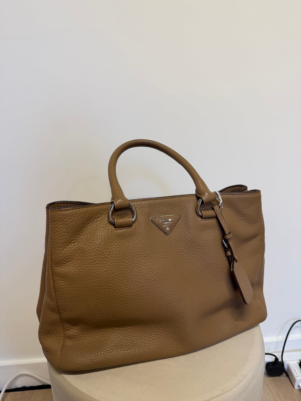 Preloved Prada Handbag Light Brown