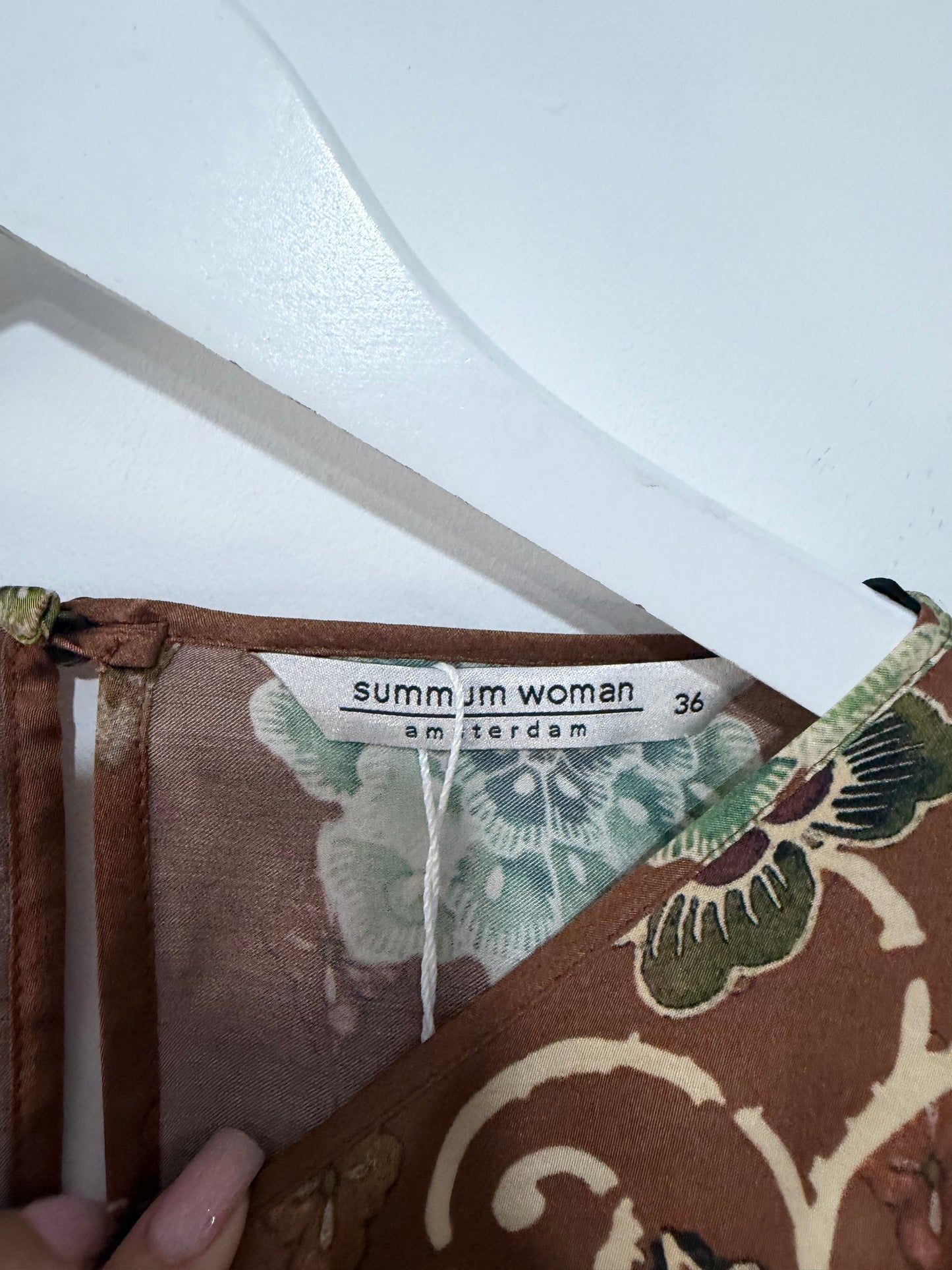 Pre Owned Brown Floral Summum Amsterdam Top, 8