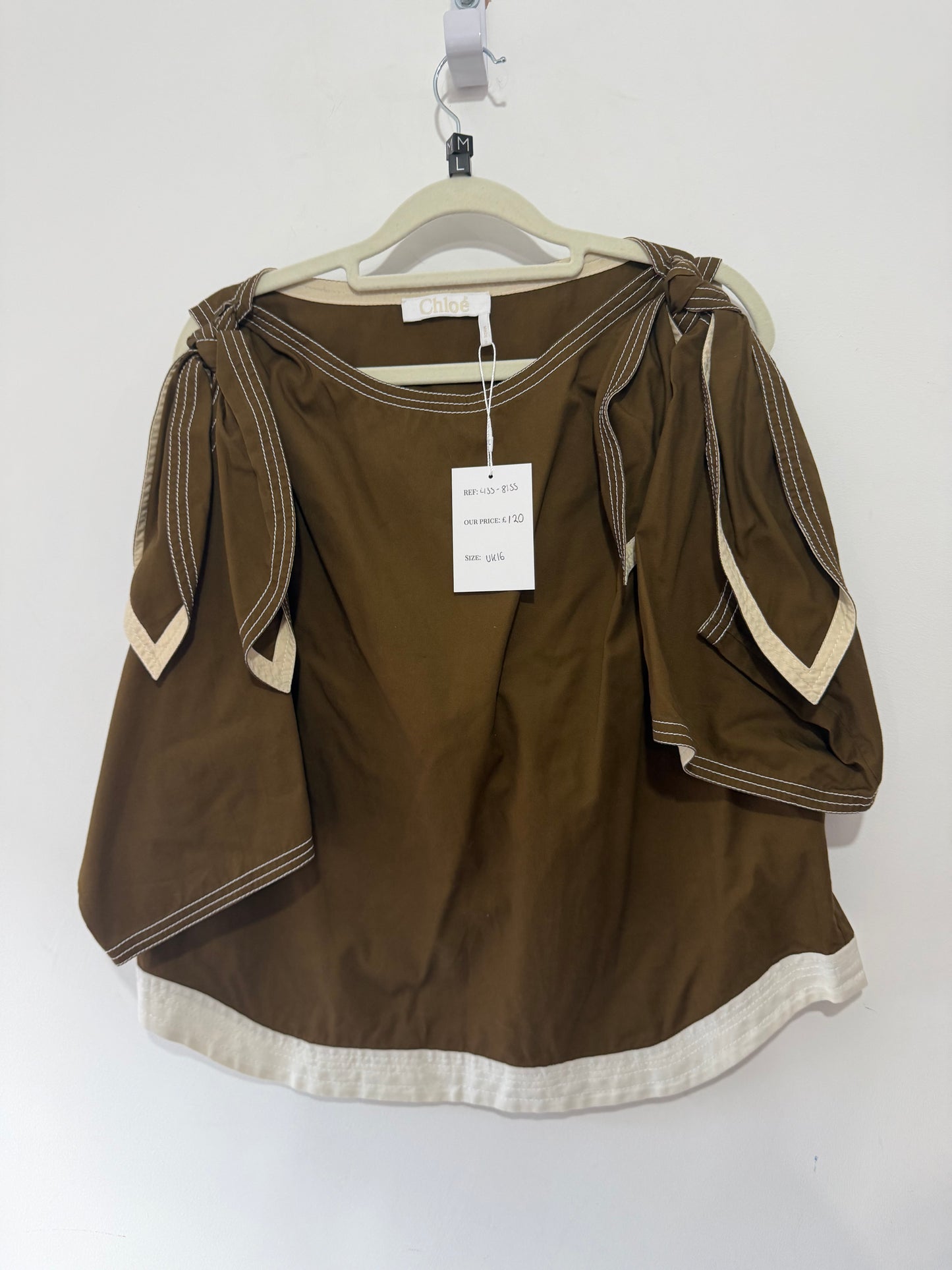 Preloved, Brown Chloé Top, Size M/L