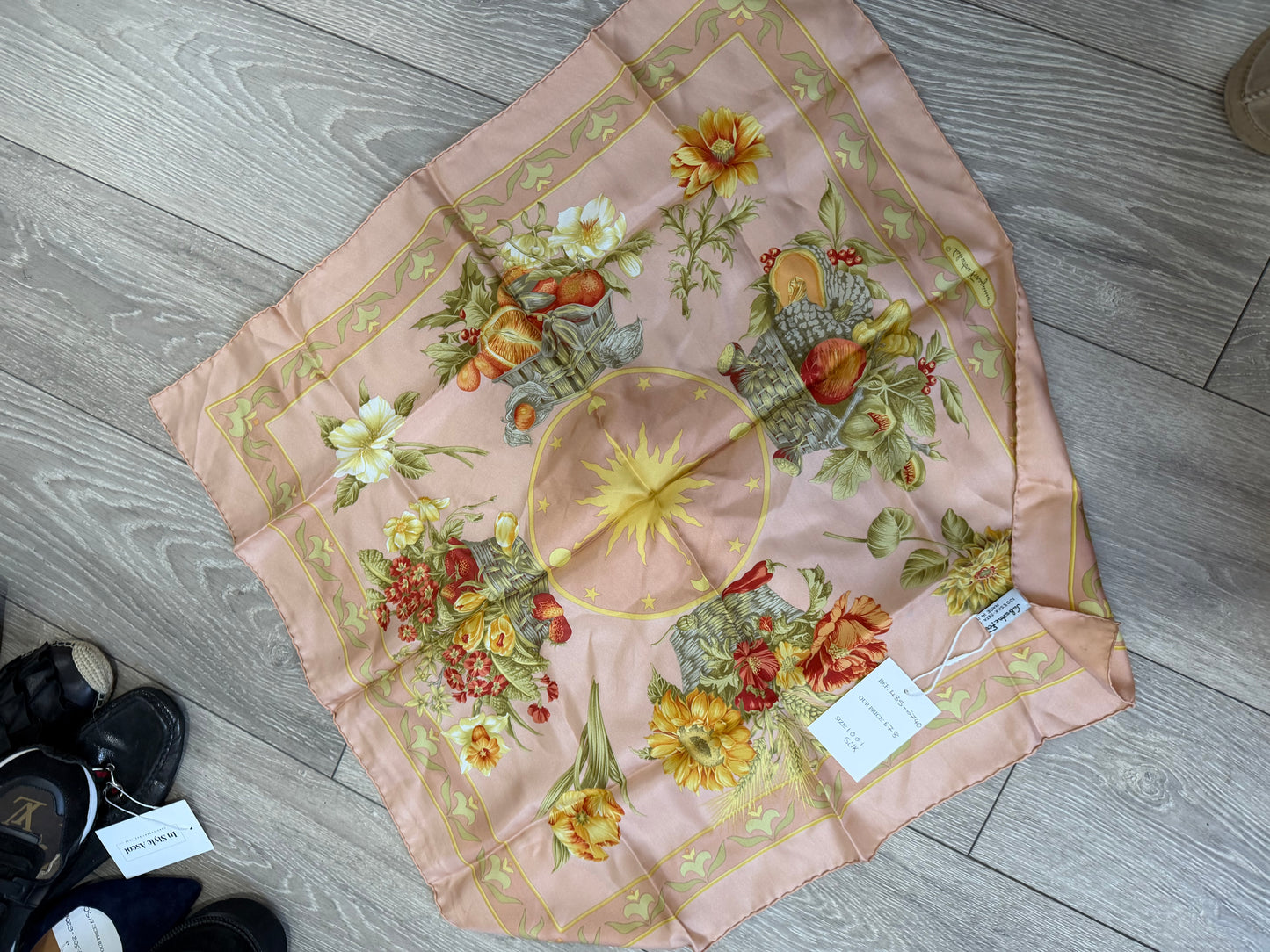 Pre-owned, Peach Salvatore Ferragamo Silk Scarf