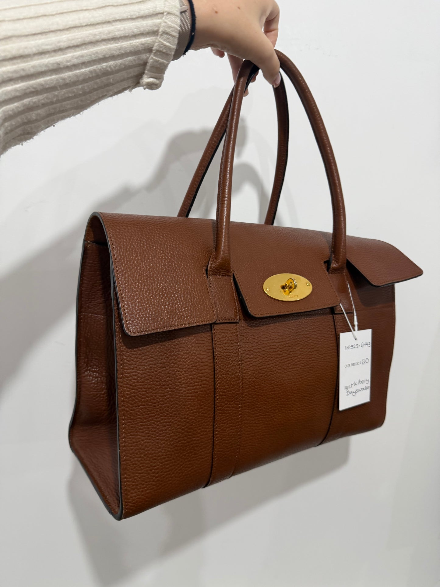 Pre-owned Oak Tan Mulberry Bayswater, Gold Hardware
