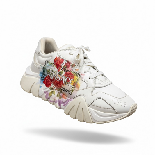 White Versace Trainers, Size 38 - UK 5