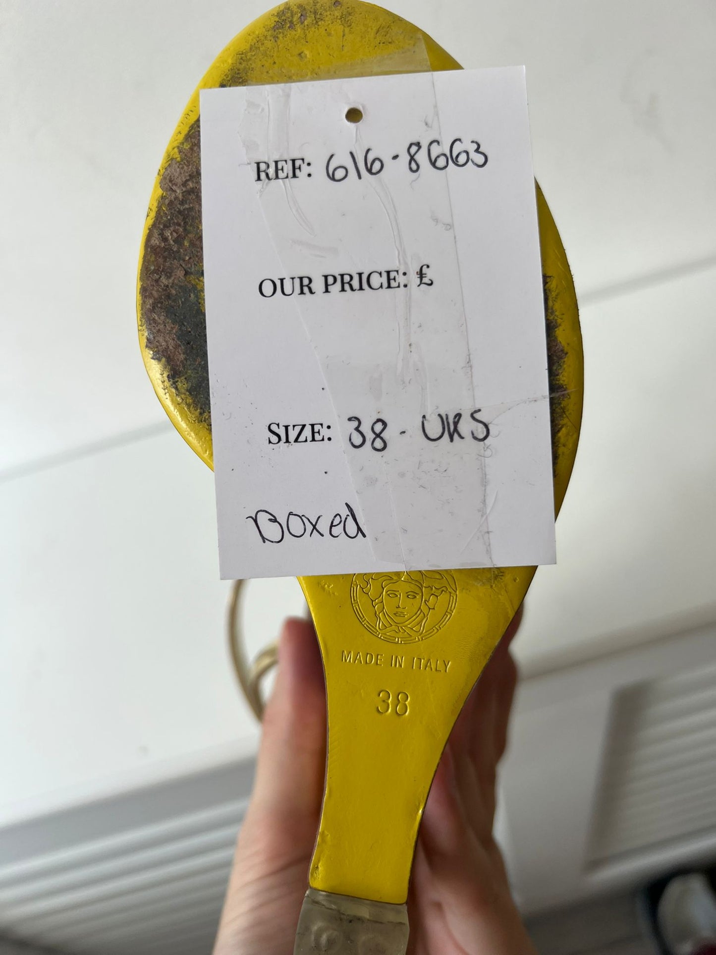 Preloved, Gold  Versace Heels, Size 38 - UK 5