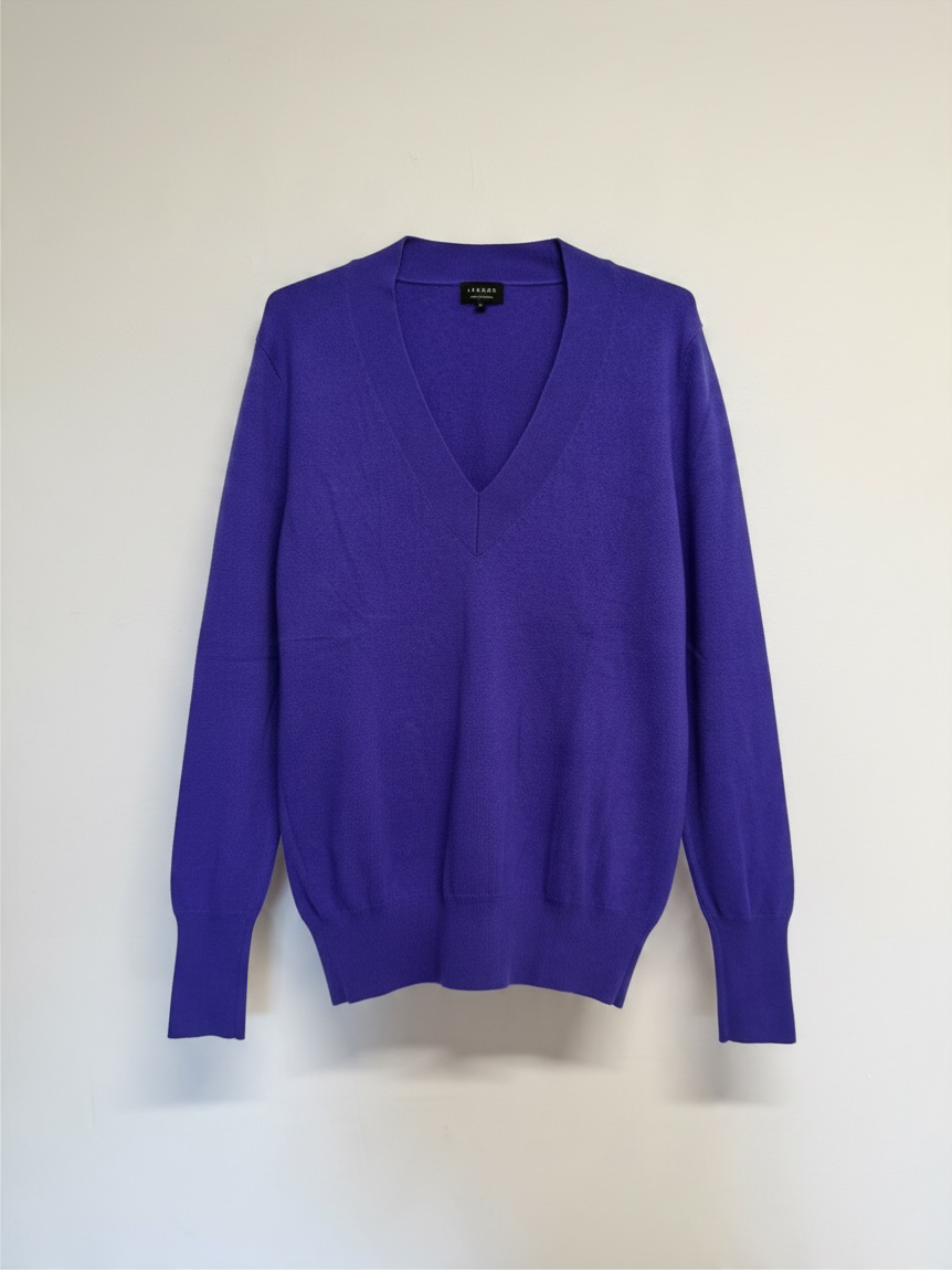 Preloved Jaegar Cashmere Jumper Size XL Purple