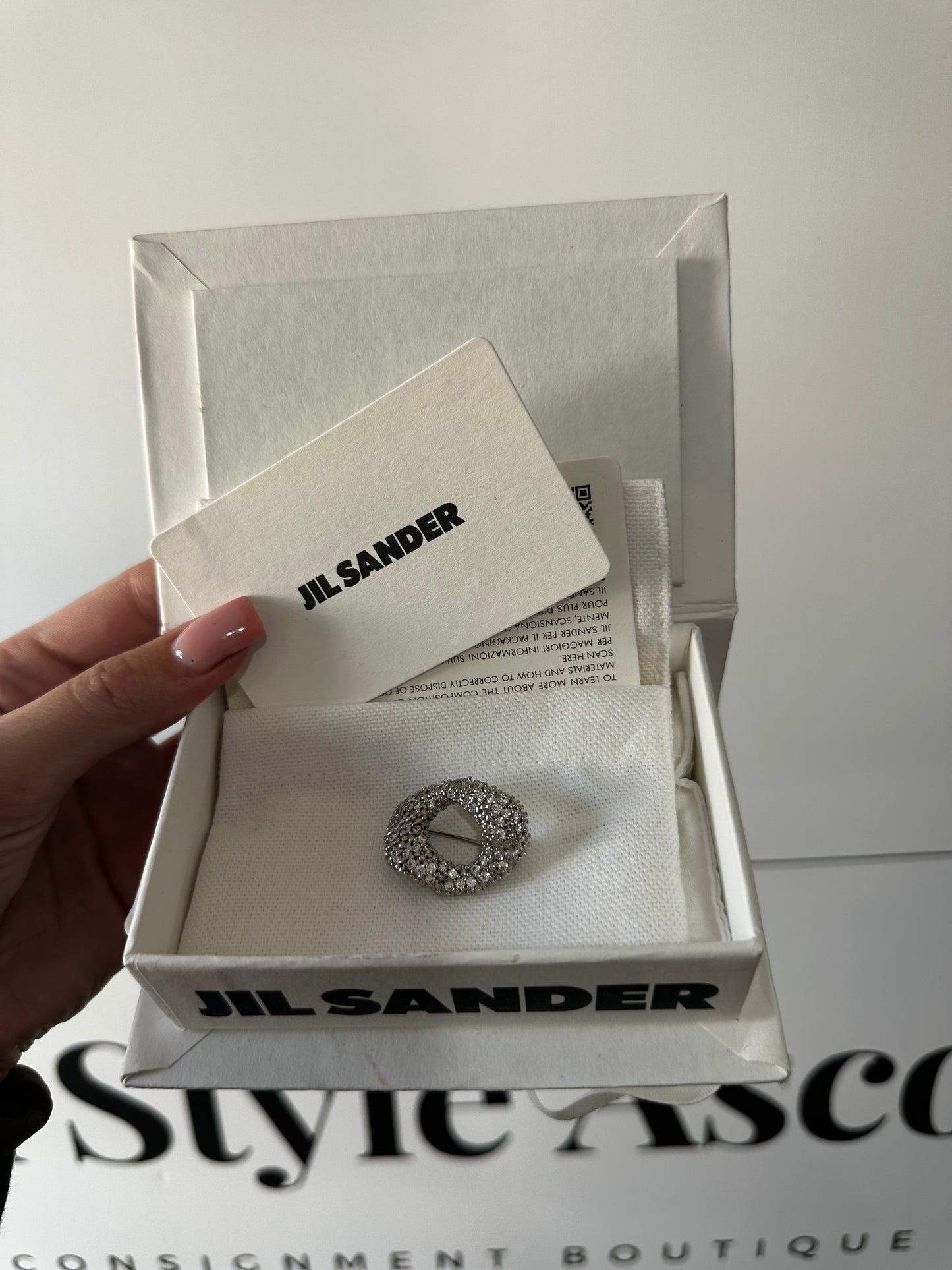 Silver Jil Sander Broach