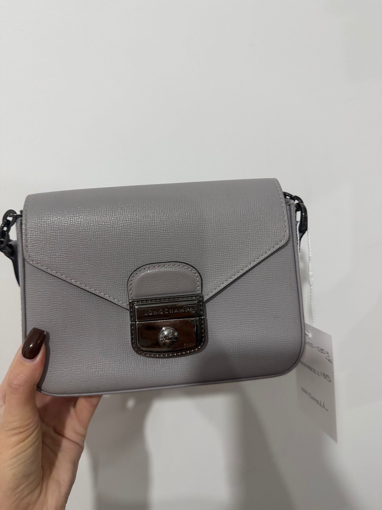 Grey Longchamp Crossbody Bag, Small