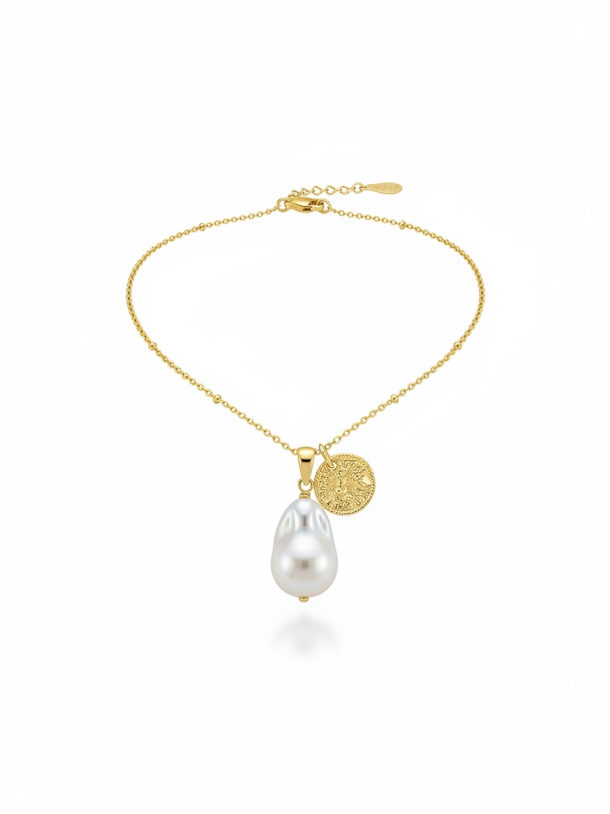 Preloved Monica Vinader Jewellery - Necklace Gold hardware with pearl