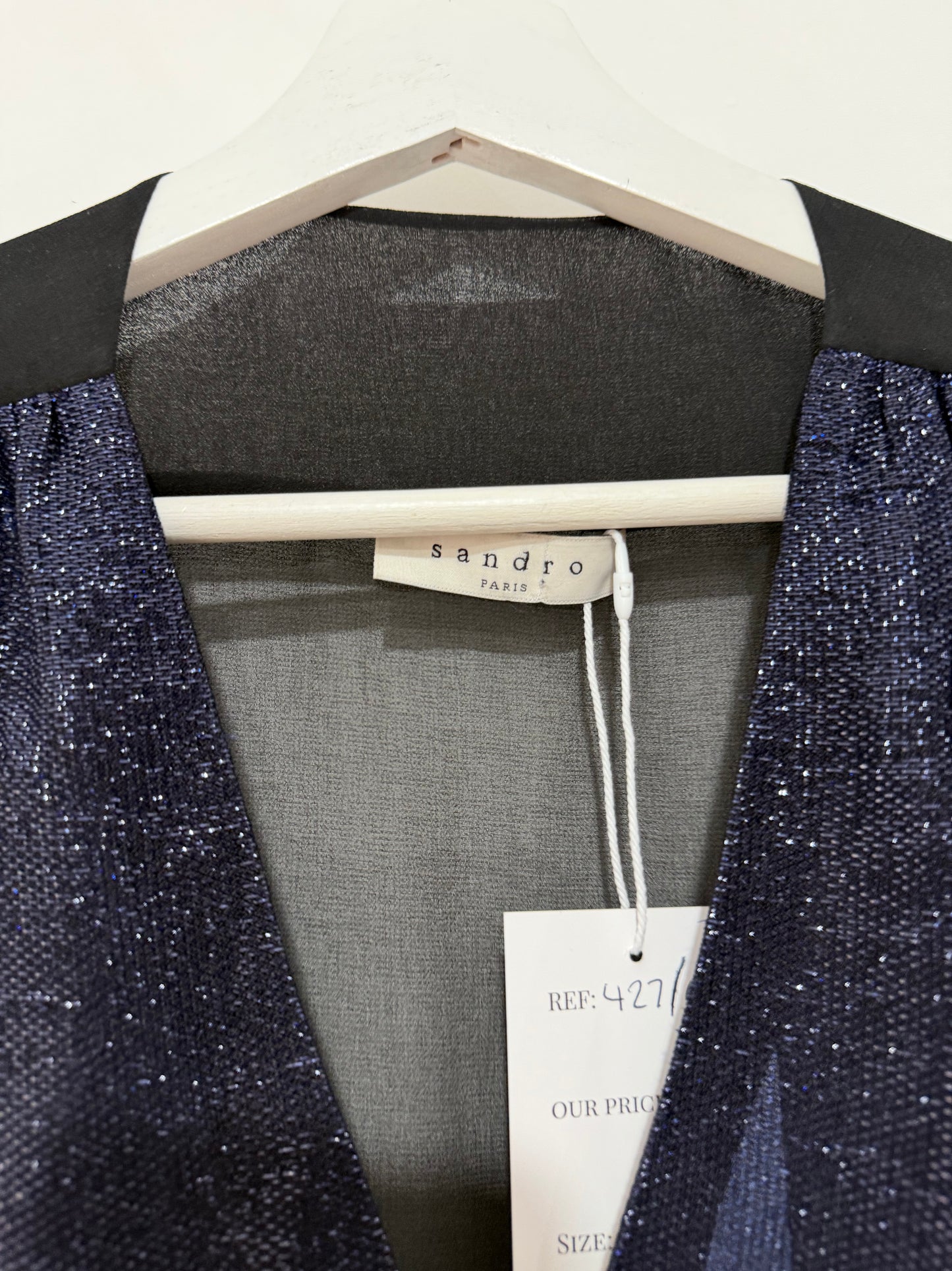 Pre-owned Black Sandro Top, Medium