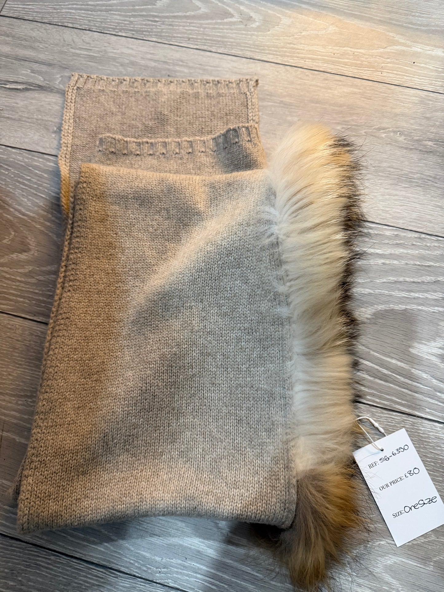 Cream Anna Rita Cashmere Scarf/Shawl, One Size