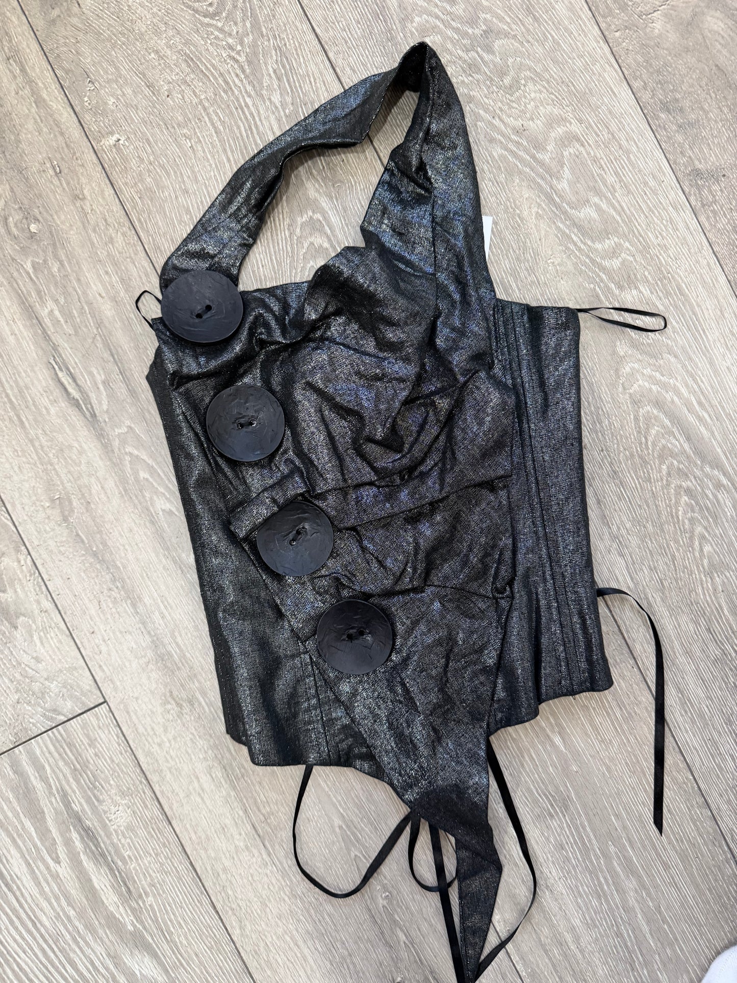 Silver Grey Kelly Ewing Corset Top, Size 8