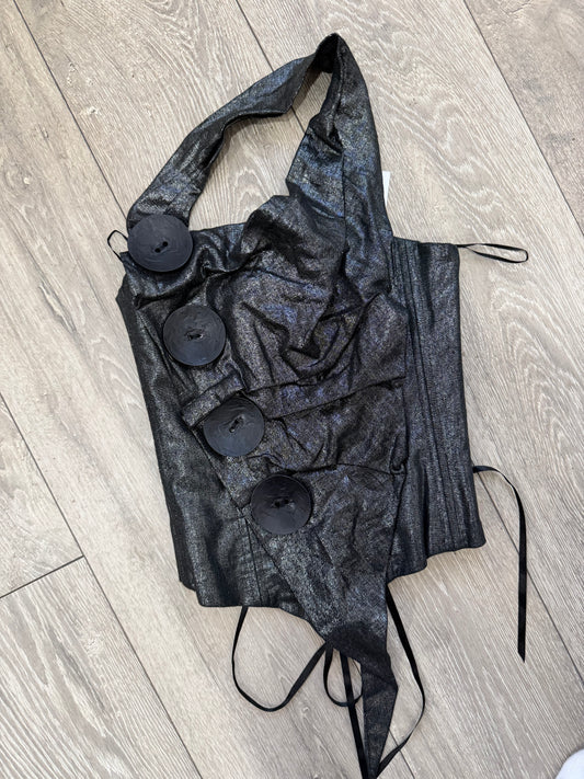 Silver Grey Kelly Ewing Corset Top, Size 8