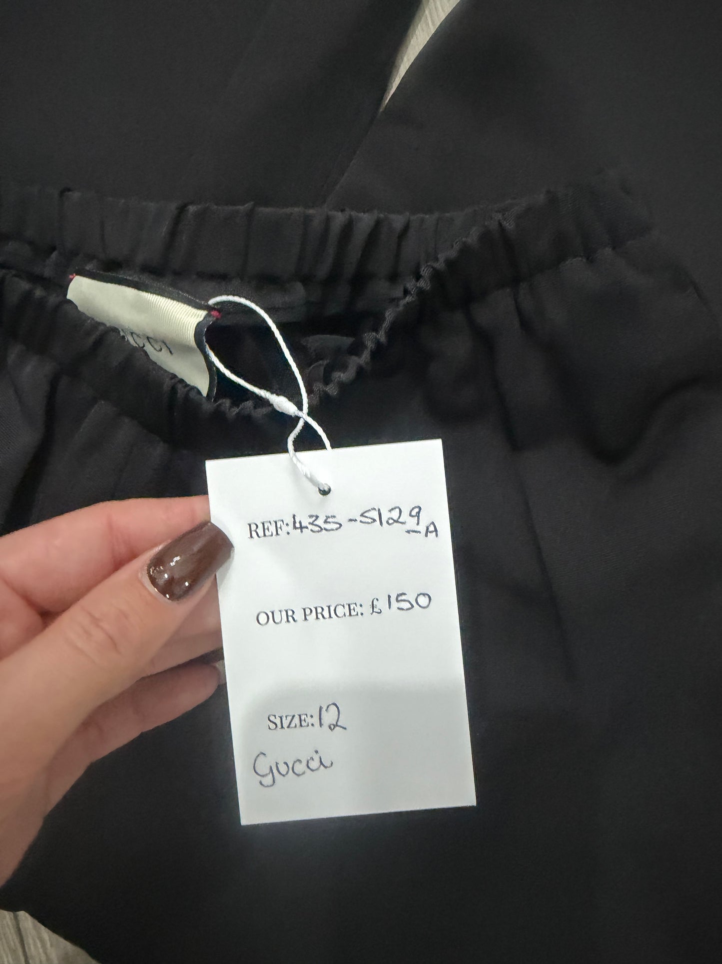 Black Gucci Trousers, Size 44 (12)