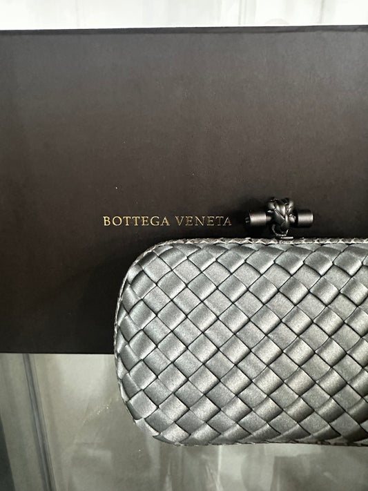 Exotic Silver Bottega Veneta Clutch, Small