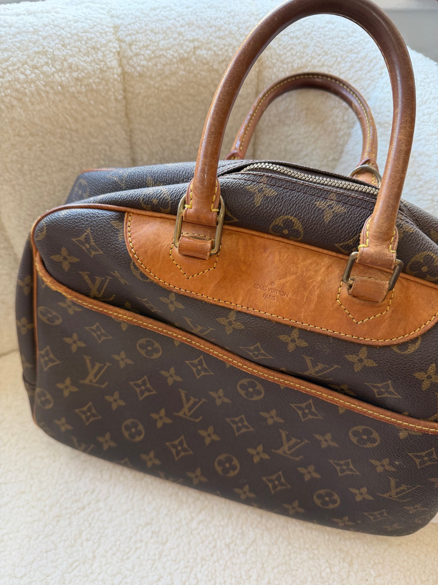Pre-owned, Monogram Louis Vuitton Travel Bag, Deauville