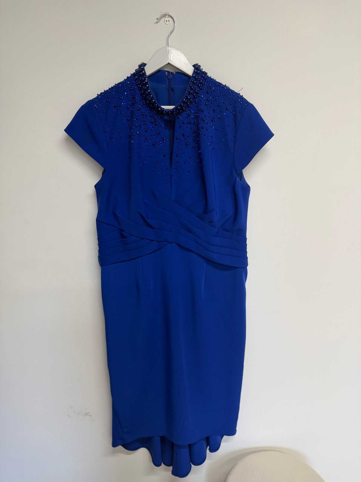 Preloved Veni Infantino Dress Size 18 Blue