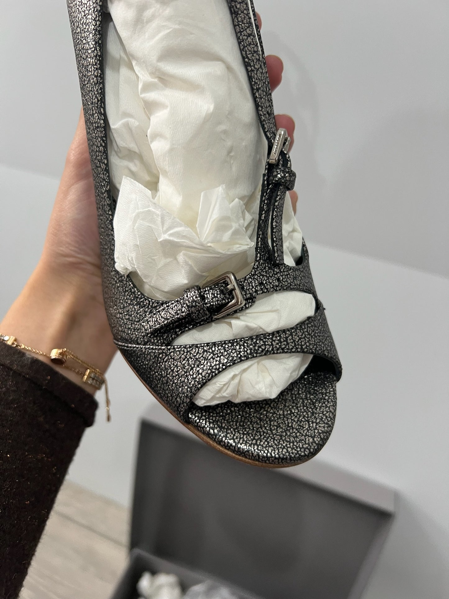 Silver Mulberry Heels, 38-5