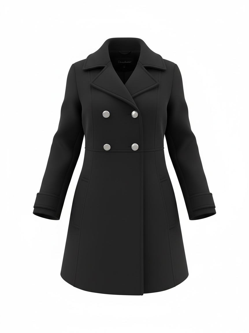 Preloved Hobbs Military Coat UK 10 Black