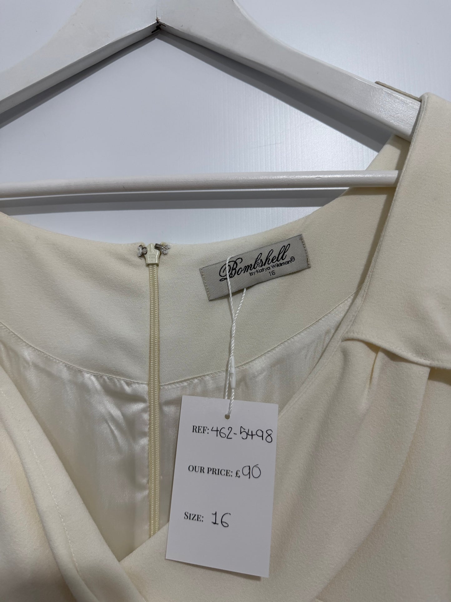 White Bombshell Dress, Size 16