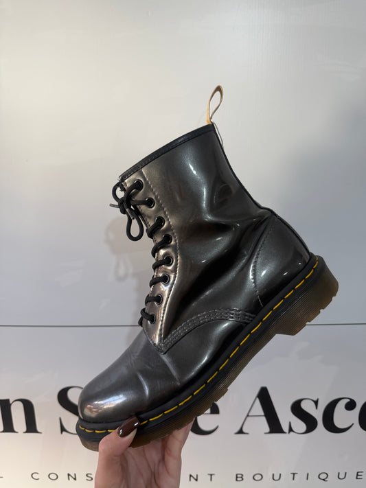 Vegan Chrome Doc Martens, Size 8