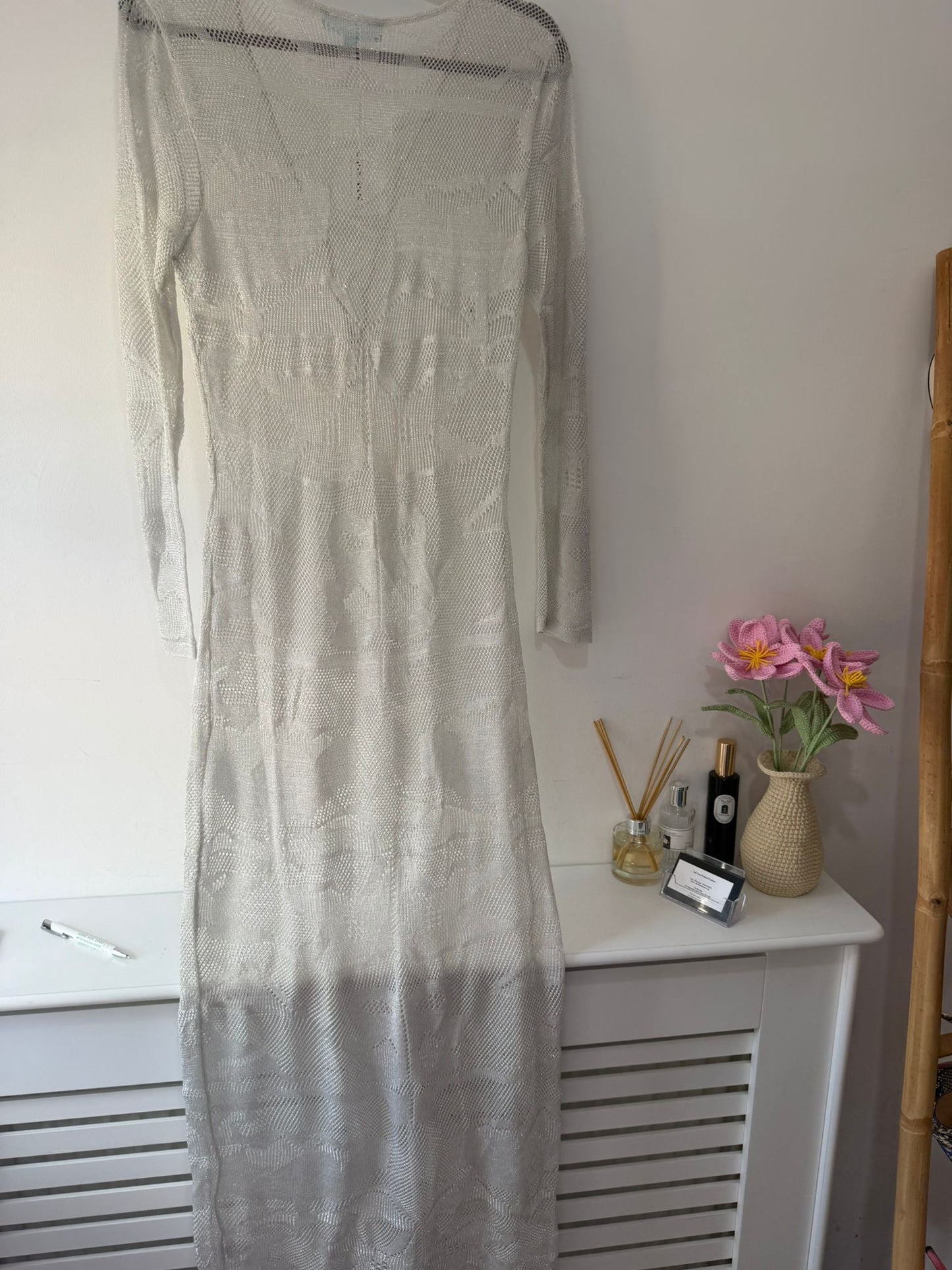 Pre-loved Silver Melissa Obabash Dress, M