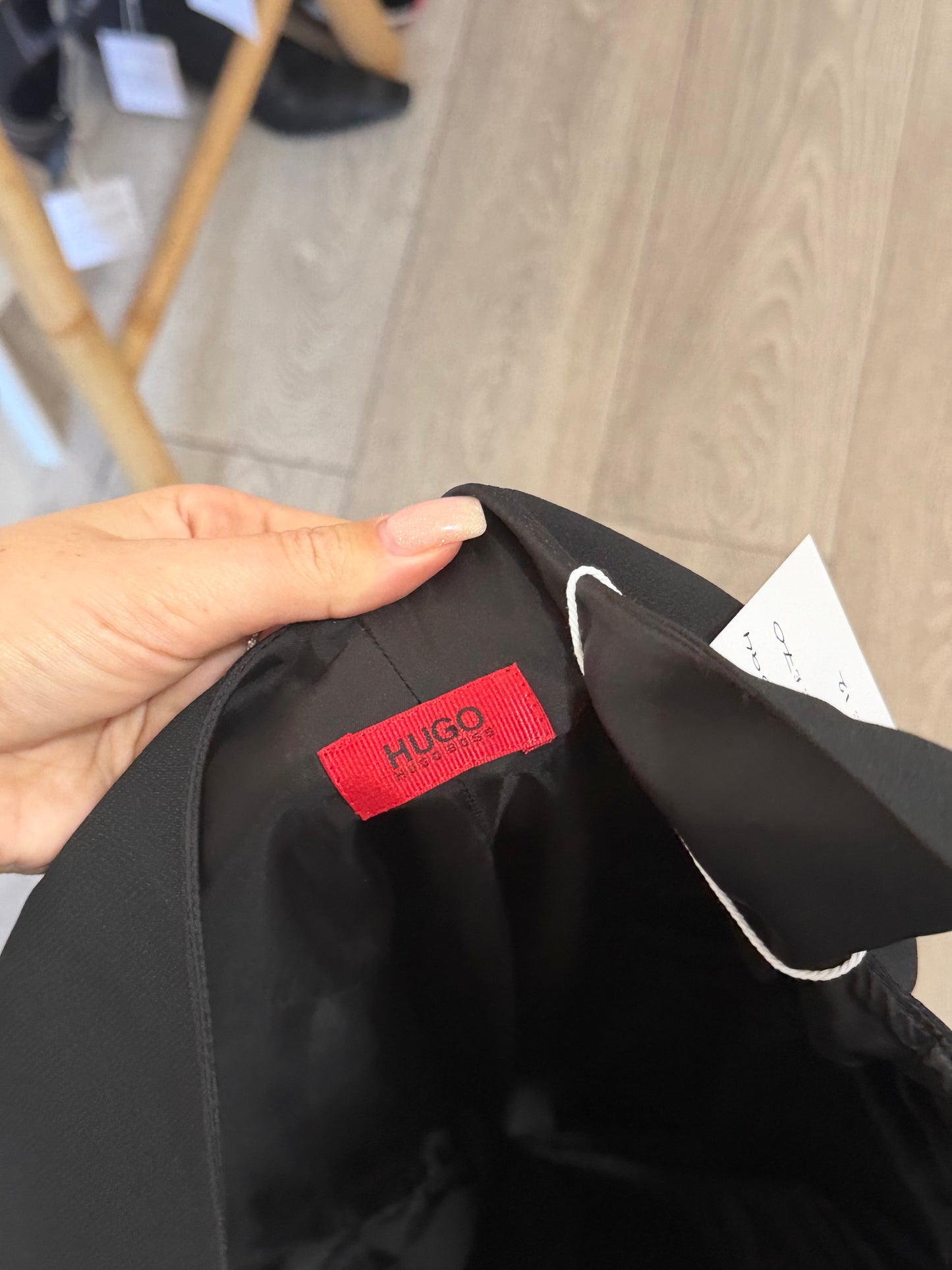 Pre-owned, Black Hugo Boss Dress, Size 12